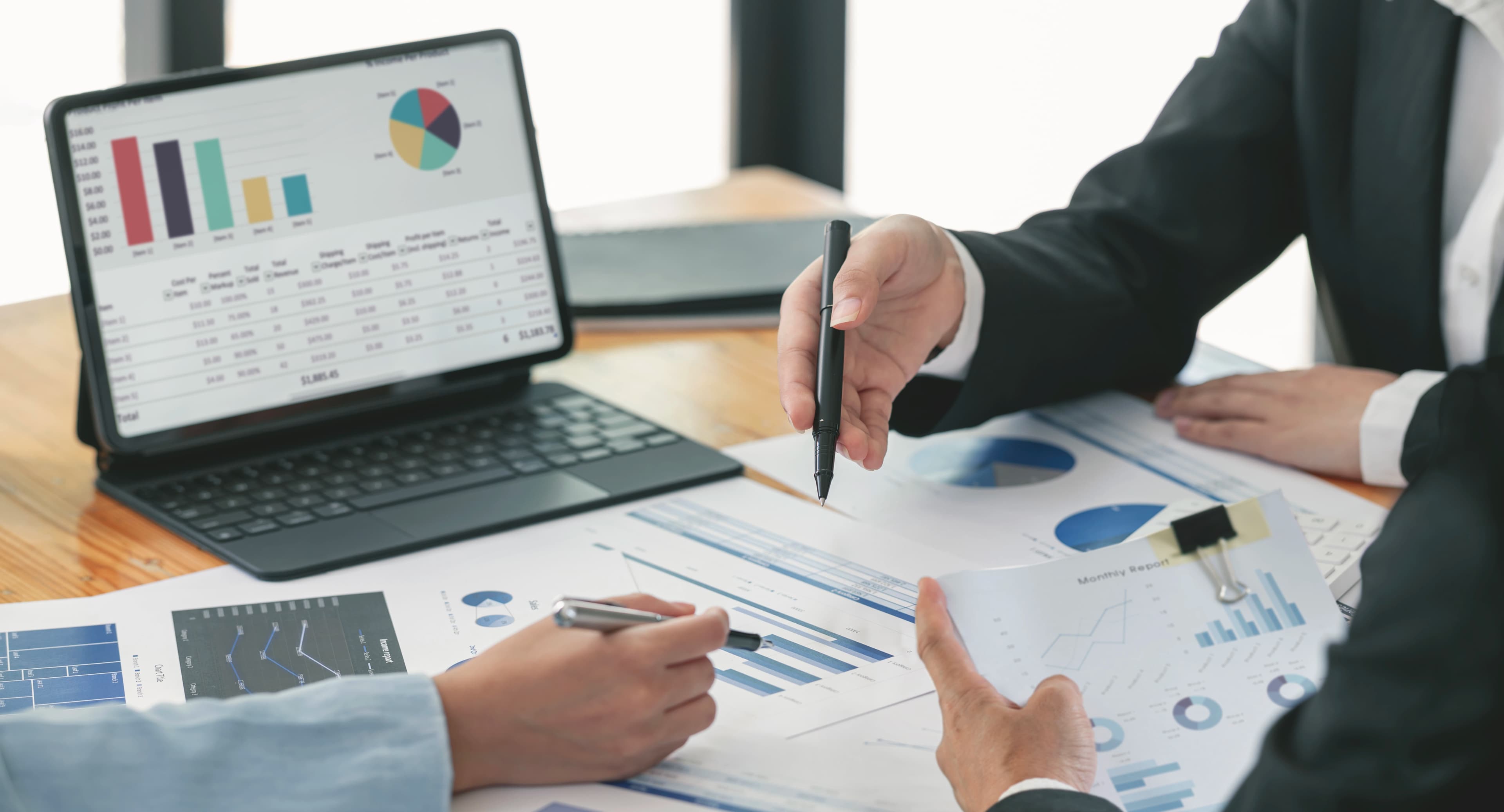 Restaurant interior with elegant table settings